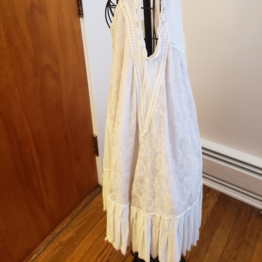 Free People  One Angel Dress  Lace Open Back Distressed Dress/Tunic - Picture 7 of 14